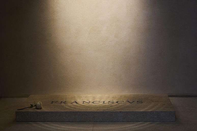 T&uacute;mulo do papa Francisco na bas&iacute;lica de Santa Maria Maggiore, em Roma (It&aacute;lia)