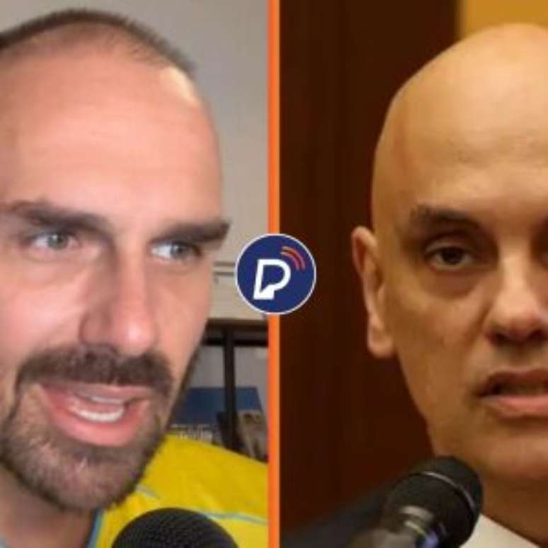 Eduardo Bolsonaro e Alexandre de Moraes.