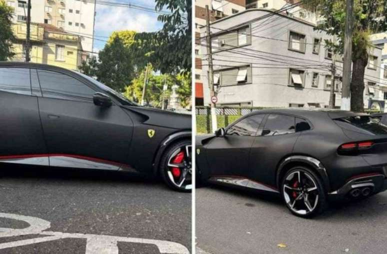 Ferrari Purosangue de Neymar. Um de seus muitos careros de luxo. Mas este &eacute; especial.