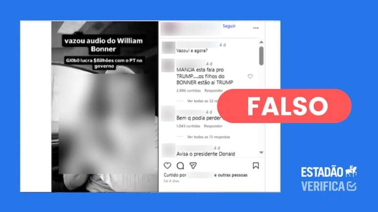 &Aacute;udio que parece mostrar Bonner dizendo que ajudou a eleger Lula foi gerado por IA