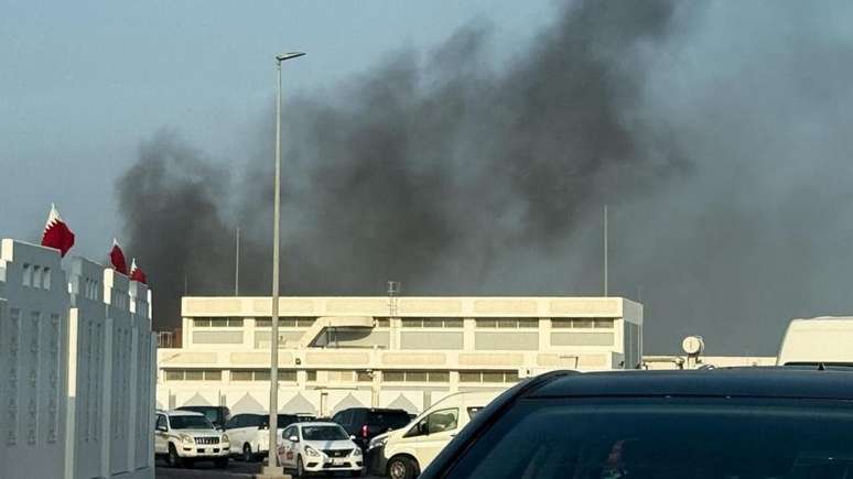 Ap&oacute;s ataque de Israel foi poss&iacute;vel ver colunas de fuma&ccedil;a na capital do Catar, Doha