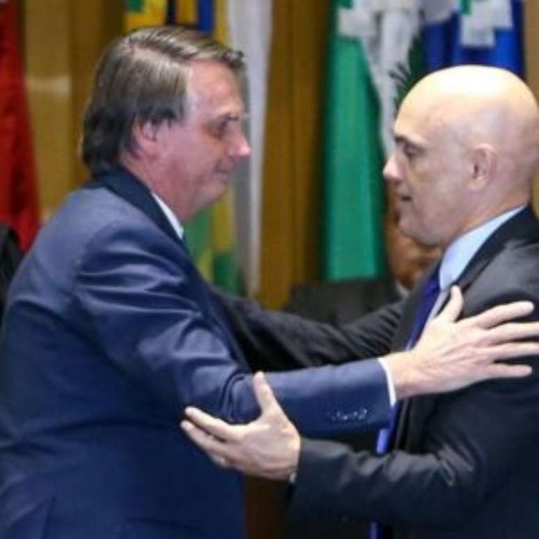 Jair Bolsonaro e Alexandre de Moraes