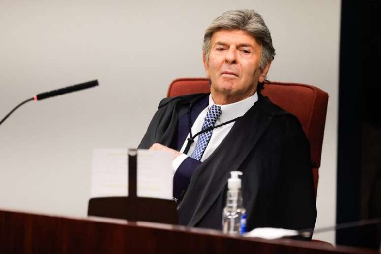 A primeira turma do Supremo Tribunal Federal (STF) julga o ex-presidente da República Jair Bolsonaro (PL) e mais sete réus acusados de planejarem um golpe de Estado. Na foto, o ministro Luiz Fux