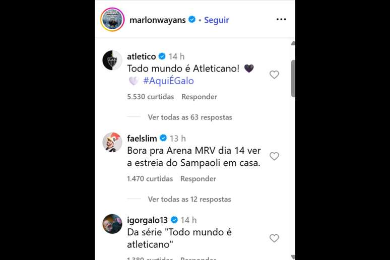 Marlon Wayans, de As Branquelas, posta nova imagem com bon&eacute; do Atl&eacute;tico-MG &ndash;