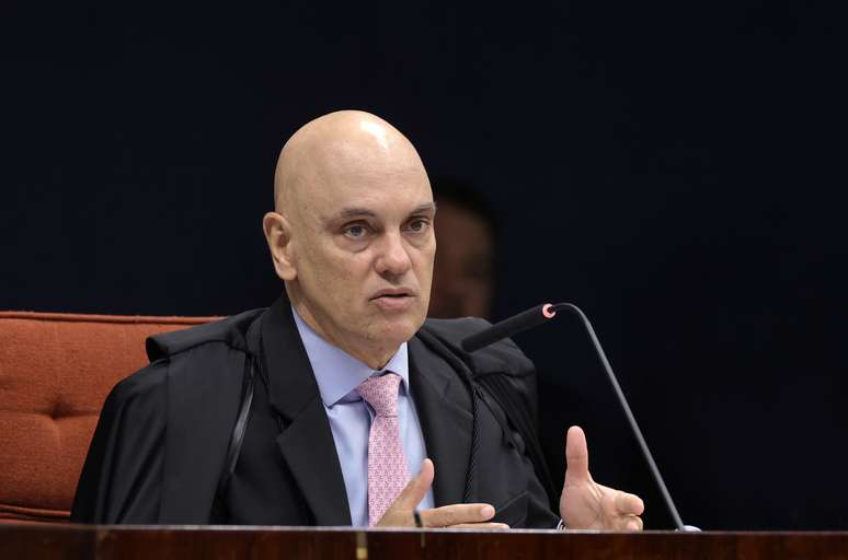 Alexandre de Moraes, ministro do STF, durante o julgamento da Ação Penal 2.669
