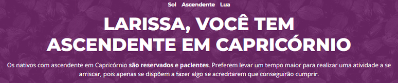 calculadora de ascendente com os dados da Anitta