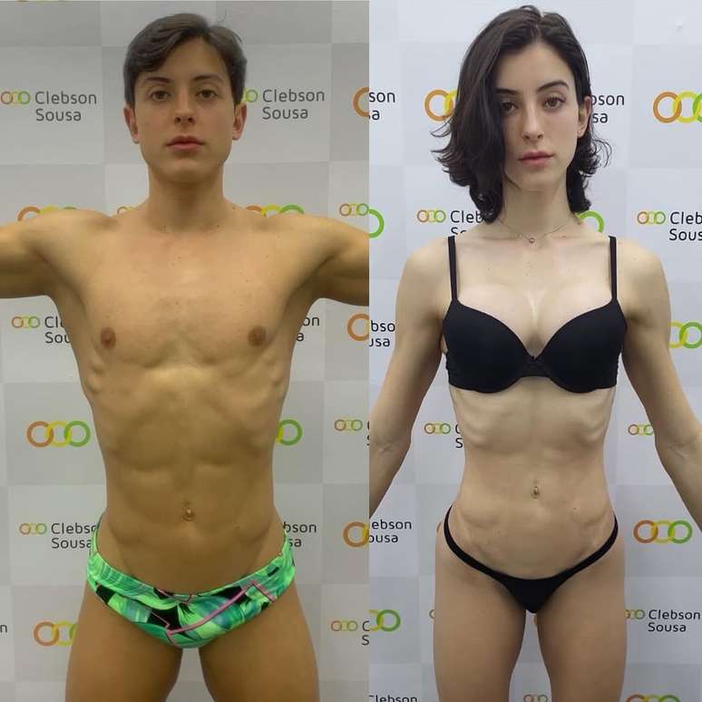 Bella Longuinho shows herself before and after the body after gender transition Bella Longuinho shows herself before and after the body after gender transition