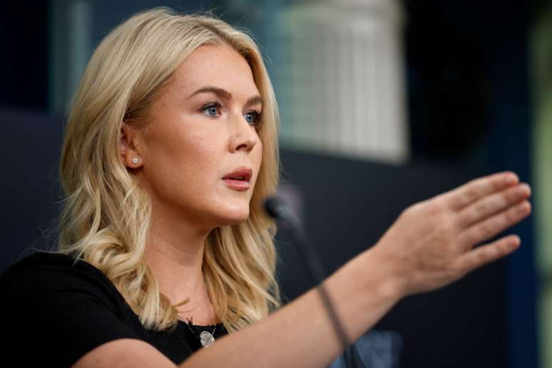 A porta-voz da Casa Branca e secretária de comunicação, Karoline Leavitt