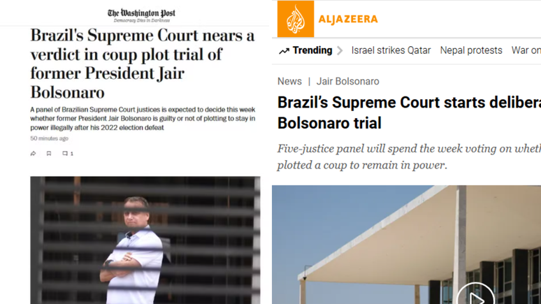 Imprensa internacional repercute 3º dia de julgamento da trama golpista