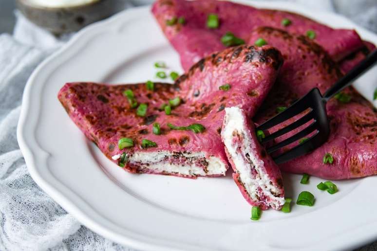Beet tackle with ricotta 