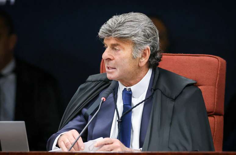 Luiz Fux durante leitura do voto da ação penal da trama golpista