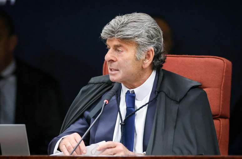 Ministro Luiz Fux no julgamento da trama golpista no STF nesta quarta-feira, 10
