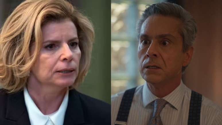 Odete (Débora Bloch) e Marco Aurélio (Alexandre Nero) de Vale Tudo