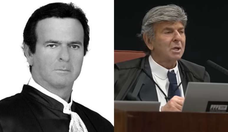 O ministro Luiz Fox antes e depois da colocação de prótese capilar