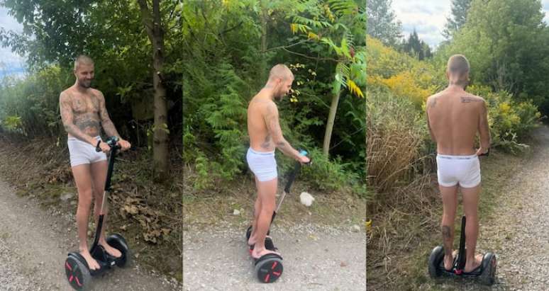 Justin Bieber walks only with a forest underwear; See the photos