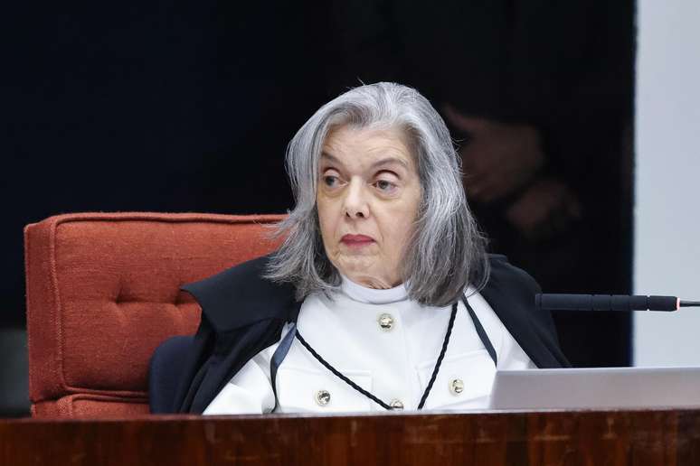 Ministra Cármen Lúcia durante julgamentos da Ação Penal 2668 - Núcleo 1