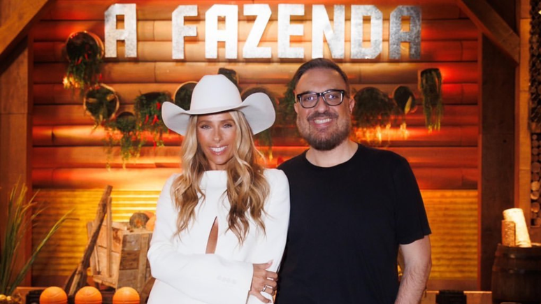 Adriane Galisteu e Rodrigo Carelli, apresentadora e diretor de A Fazenda