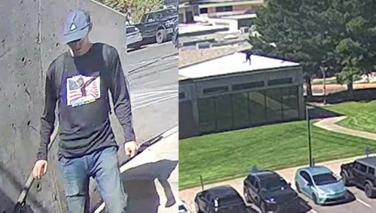 Montagem com imagens divulgadas do suspeito de assassinar Charlie Kirk, apoiador do presidente Donald Trump