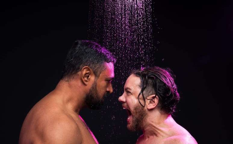 In the show, two men have to do with explosive feelings, from affection to tragedy