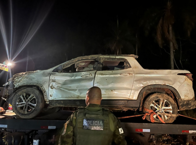 A caminhonete modelo Fiat Toro est&aacute; com a Pol&iacute;cia Civil