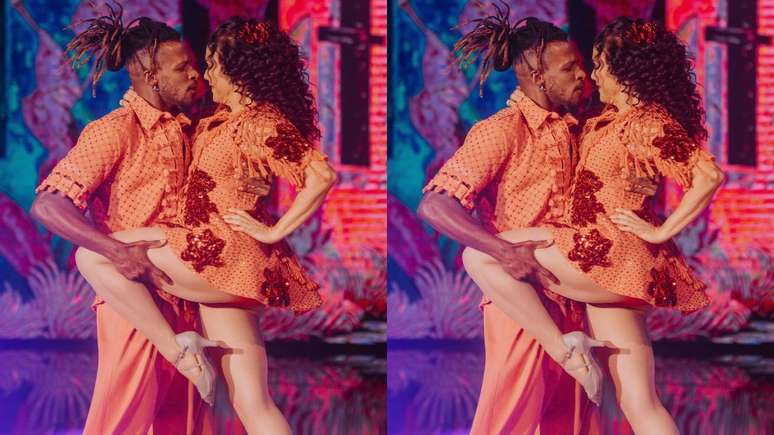 Dança dos Famosos tem beijão de participante em professor