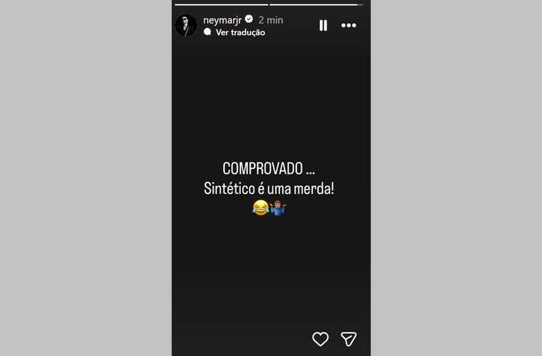 Neymar critica gramado sint&eacute;tico ap&oacute;s jogo contra o Atl&eacute;tico-MG &ndash;