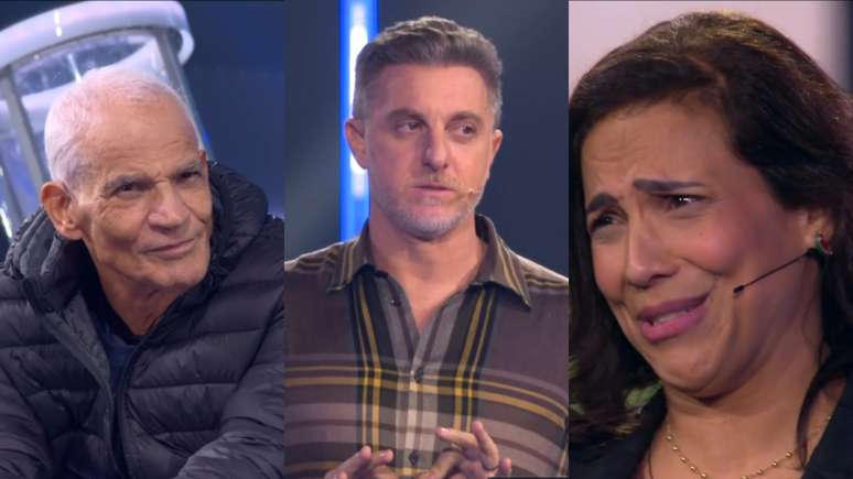José, Luciano Huck e Magali no The Wall, do Domingão com Huck (Reprodução/TV Globo)