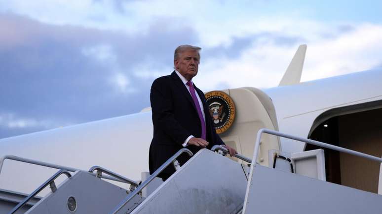 Donald Trump desembarca no Reino Unido para sua segunda visita de Estado (imagem ilustrativa, de 14 de setembro de 2025).