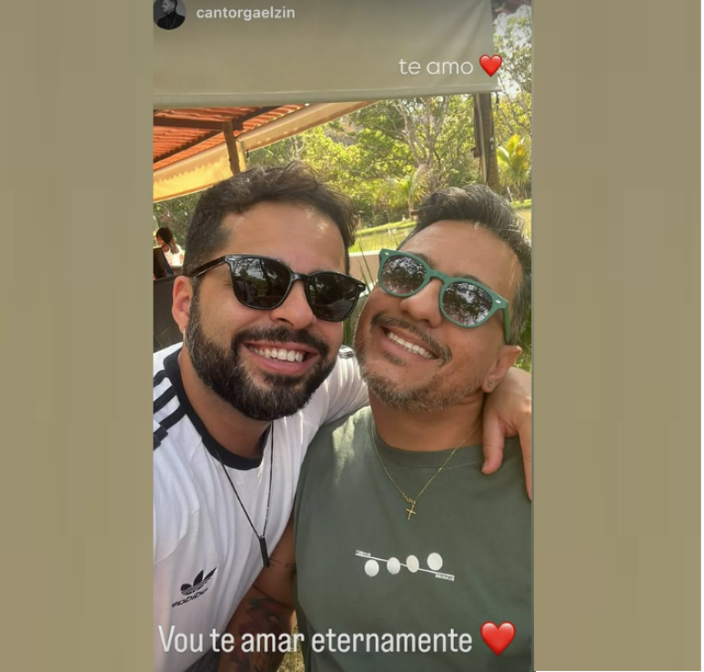 Gaelzin fez publica&ccedil;&atilde;o ao lado de Saulo horas antes do acidente