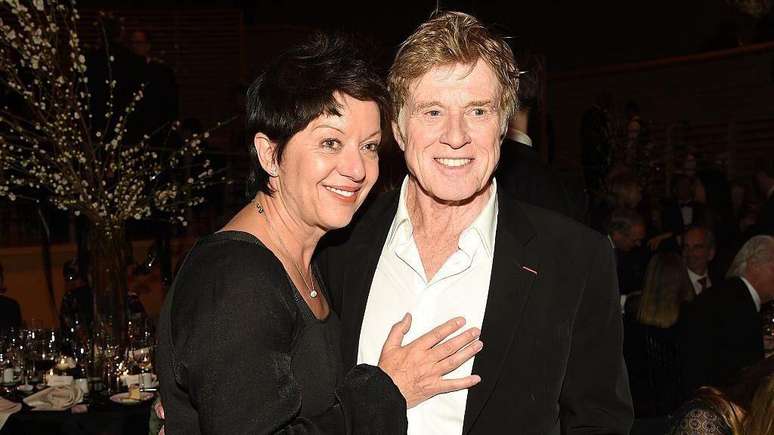 Robert Redford e sua segunda esposa, Sibylle Szaggars, em 2015