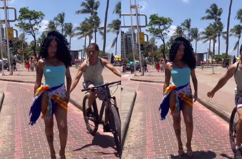 Suspeito passou pela vítima de bicicleta e deu um tapa em sua bunda