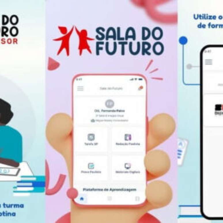 A plataforma digital Sala do Futuro integra alunos, professores e responsáveis.