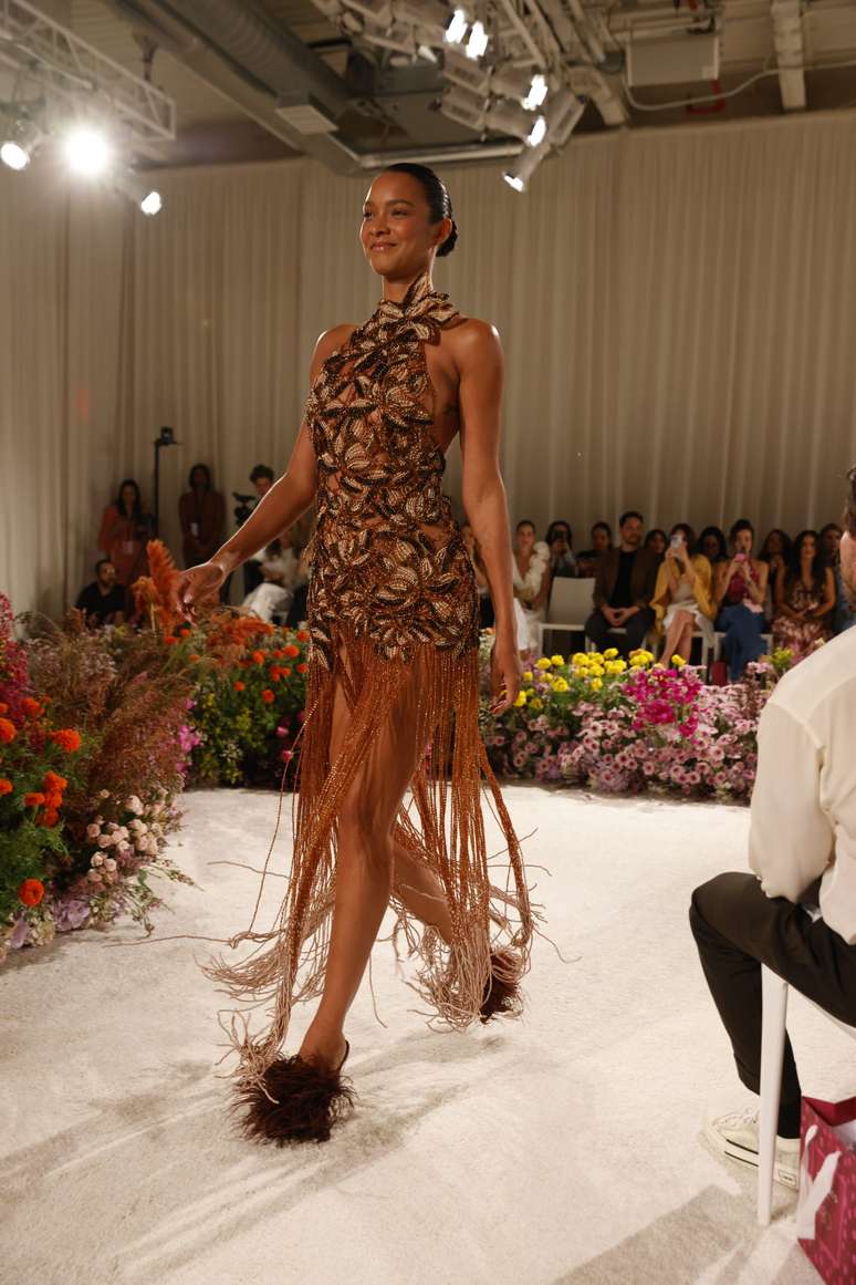 Lais Ribeiro no desfile PatBo em Nova York 