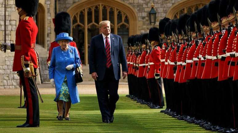 Donald Trump visita o Castelo de Windsor durante viagem ao Reino Unido em 2018