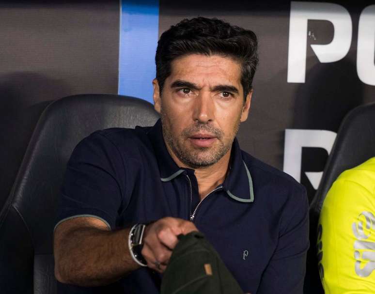 Abel Ferreira durante River Plate x Palmeiras pela Copa Libertadores &ndash;