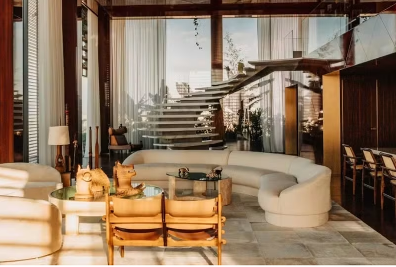 Vista de uma das su&iacute;tes do Hotel Rosewood