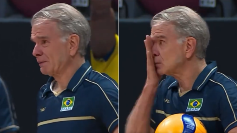 Bernardinho extravasa emoção à beira da quadra após morte da mãe 