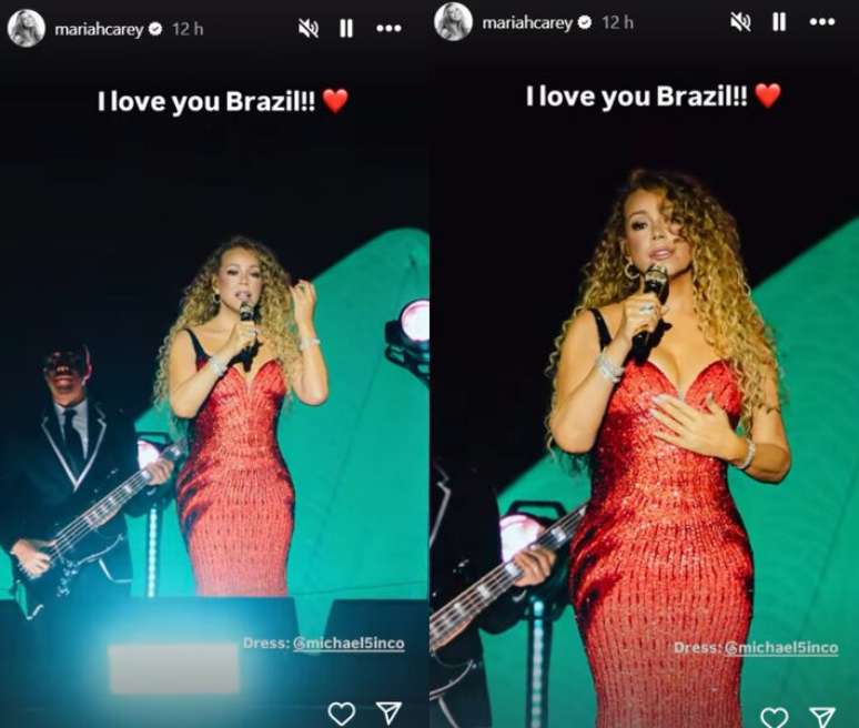 Mariah Carey declara: &lsquo;Eu te amo, Brasil&rsquo;