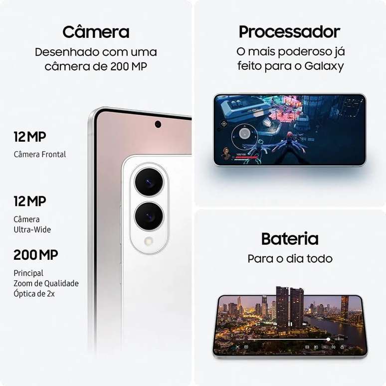 Samsung Galaxy S25 Edge 5G, 256GB, 12GB, Câmera 200MP