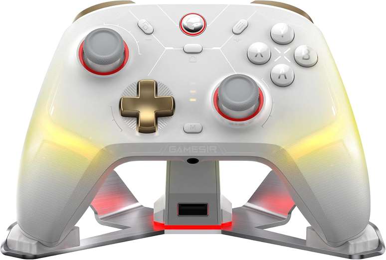 GameSir Cyclone 2 Wireless Controller - 1000Hz Polling Rate, TMR Joysticks, Hall/Micro 2-in-1 Triggers for PC/Switch/Switch 2/Android/iOS, PC Gaming Controller with Charging Dock(White)