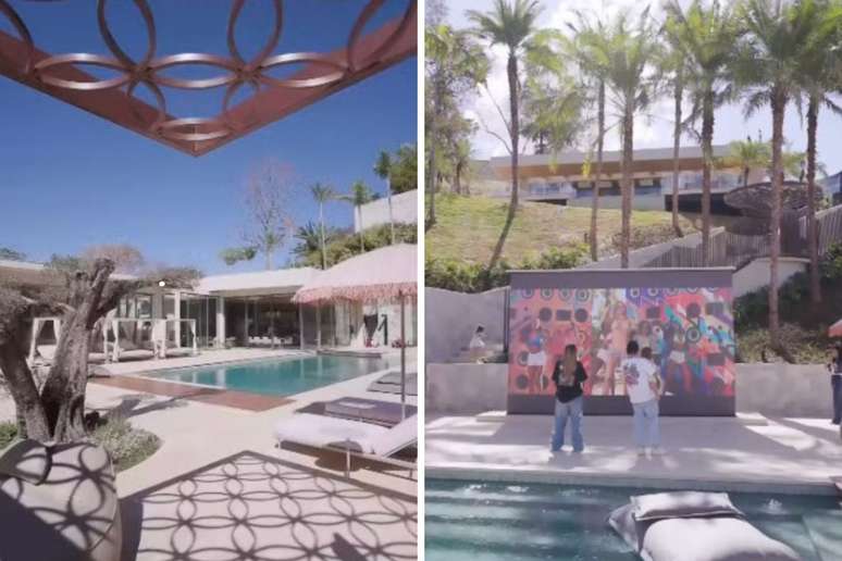 Shopping Mansion Outdoor Area | Zé Felipe and Virginia take advantage of the home