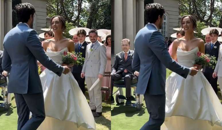 Lara Silva’s wedding dress: Faust’s daughter bet on the model of Vivienne Westwood’s designer with corset and voluminous skirt for the wedding. Photo!