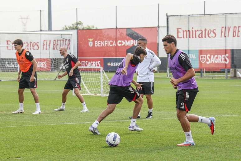 Benfica trains for the game with AVS, for the Portuguese round 6 -