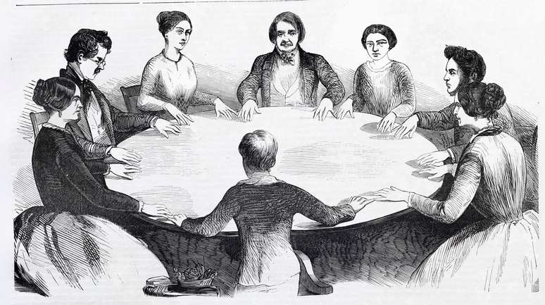 'Mesa girante' em Leipzig; em pa&iacute;ses como a Alemanha, sucesso do espiritismo esbarrou no dom&iacute;nio protestante