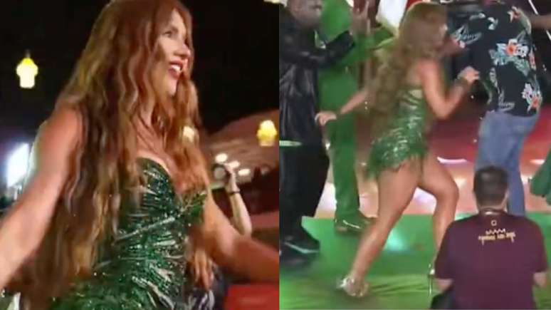 What a pity! Virginia Fonseca applauds the feet by the foaming in an event of coronation of Grande Rio