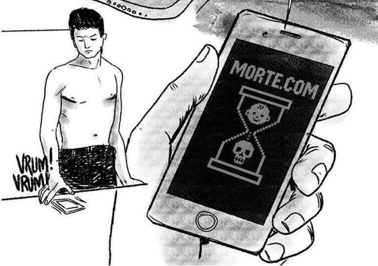 Um aplicativo de celular é o motor do enredo de Morte.com, que critica o uso inconsequente de internet.