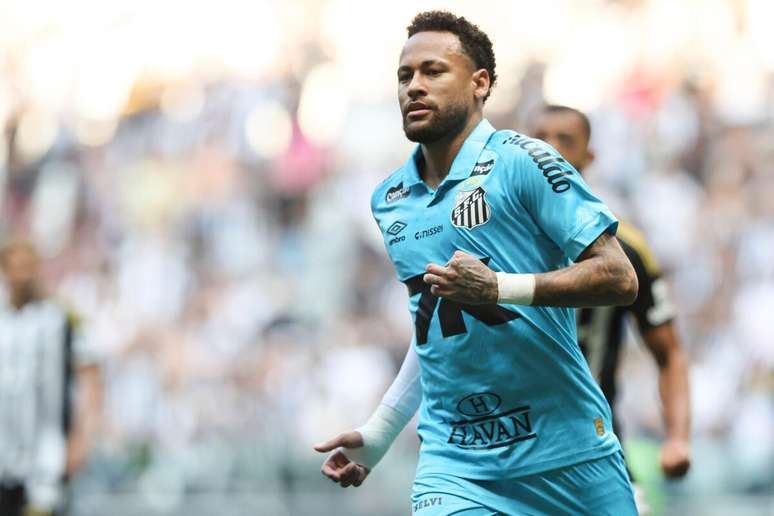 Neymar (Santos) durante jogo contra o Atlético-MG, no dia 14.09.2025