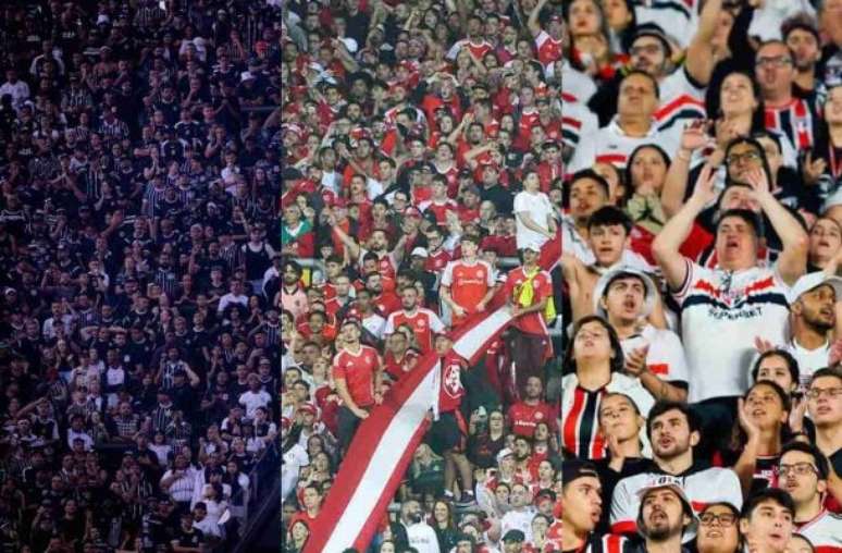 Fotos: Rodrigo Coca / Ag. Corinthians, Ricardo Duarte / Internacional e Divulga&ccedil;&atilde;o / S&atilde;o Paulo - Legenda: Torcidas de Corinthians, Inter e S&atilde;o Paulo s&atilde;o as que mais reclamam da arbitragem