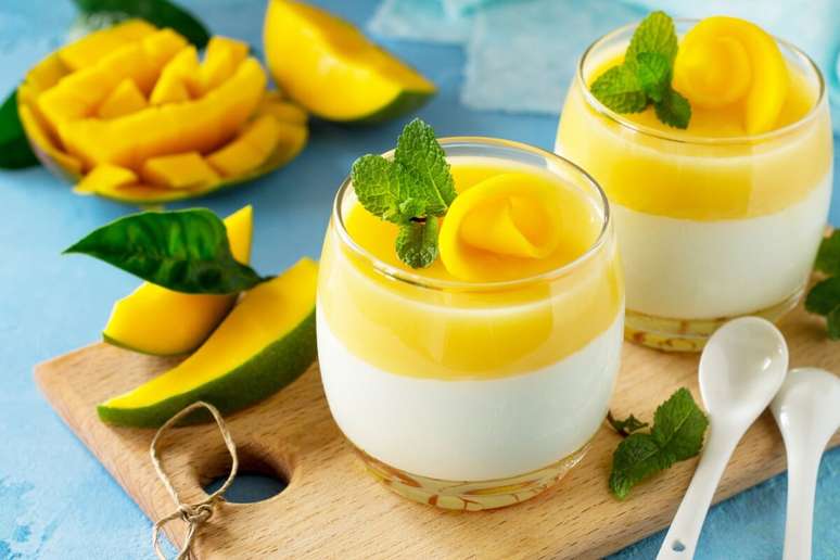 Panna cotta de manga Panna cotta de manga