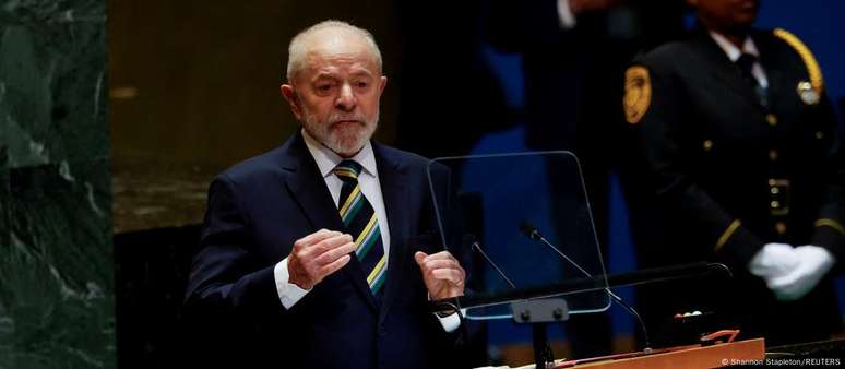 Lula fala no início da 79ª sessão da Assembleia Geral da ONU, em 2024, em Nova York